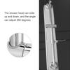 Stainless Steel Lift Type Shower Slide Bar Holder with Rod Soap Dish Suction Cup Install