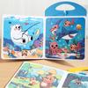 Монтессори Волшебная акварельная сцена Книга с многоразовыми наклейками Раннее развитие Пазл Когнитивная книга-активность Подарки для детей