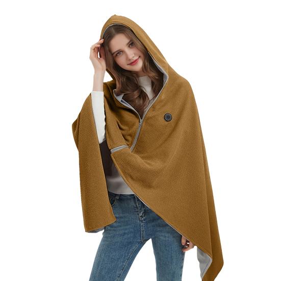 Плед-шаль с подогревом, USB-питание, греющий шарф, женское электроодеяло, портативное беспроводное одеяло с подогревом, сумка с 3 температурными режимами