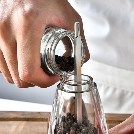 Pepper Grinder Transparent Thickness Adjustable 6/8 Inches Handheld Manual Spice Masher Salt Shaker Kitchen Gadget