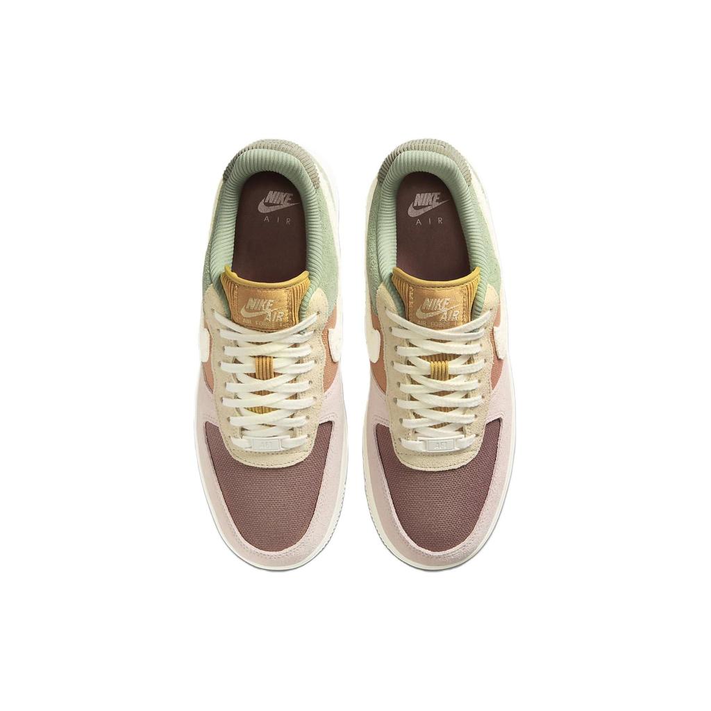 Nike Air Force 1 07 LX Oil Green Terra Blush Женские кроссовки Коричневый кунжут Бледно-слоновая кость FZ3782-386