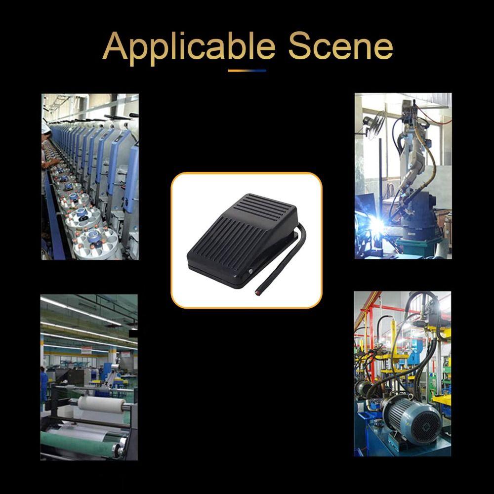 10A 250VAC Ножная педаль переключатель Черный  Свободные руки   ЧПУ Промышленный