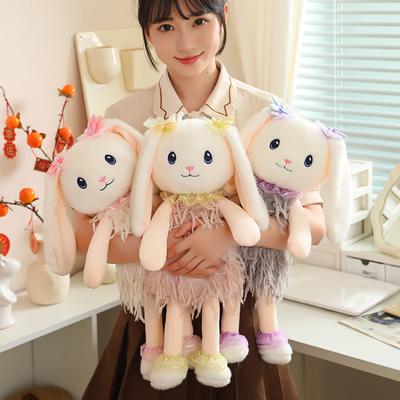 Милый милый маленький белый кролик снежный кролик кукла плюшевая игрушка кукла маленький кролик дети успокаивающий компаньон тряпичная кукла