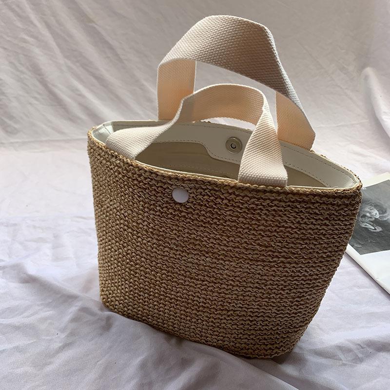 Летняя новая пляжная сумка женская для отпуска универсальная плетеная сумка-корзина для овощей женская сумочка соломенная сумка женская