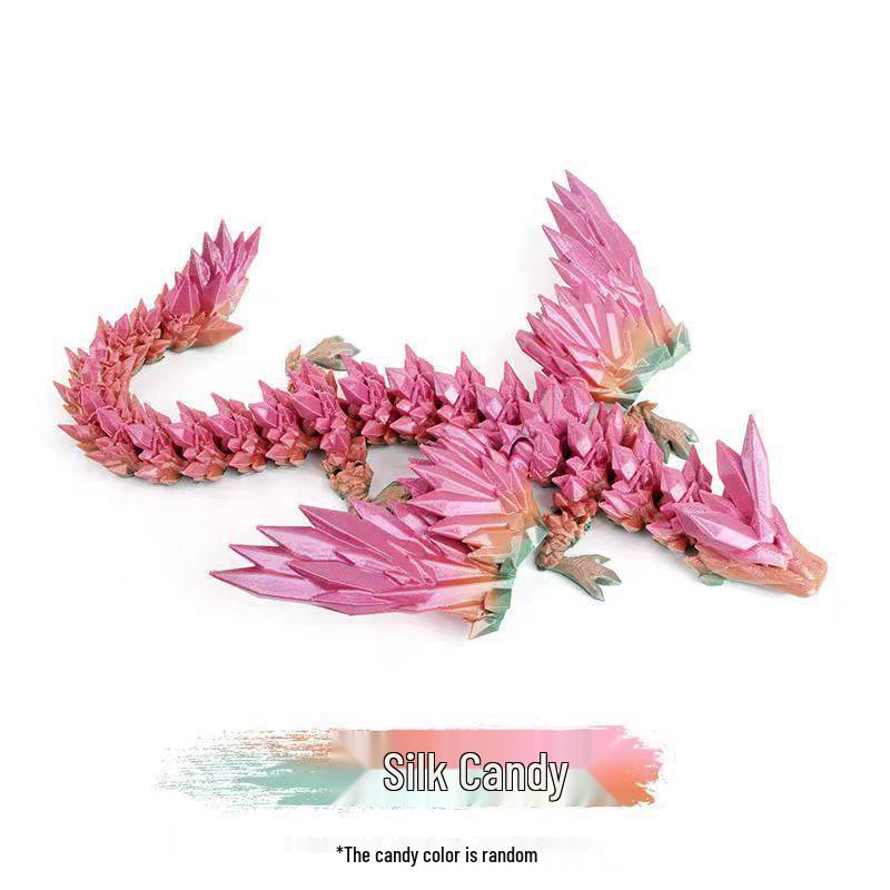 Набор светящегося яйца дракона, напечатанного на 3D-принтере, и подвижной игрушки кристального дракона для детей