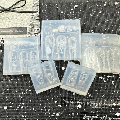 DIY Декор для ногтей Маникюр Дизайн Инструменты 3D Цветок Рельефный Силиконовая Форма для Ногтей Подсвечник Роза Прозрачные Трафареты для Ногтей