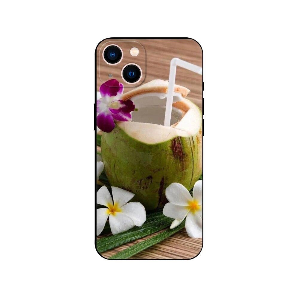 Чехол для телефона из скорлупы кокоса для iPhone Samsung Galaxy Redmi Xiaomi Oppo OnePlus Note SA 7 8 9 10 11 12 13 14 20 21 22 23 53 54 Pro Max Ultra TPU Soft