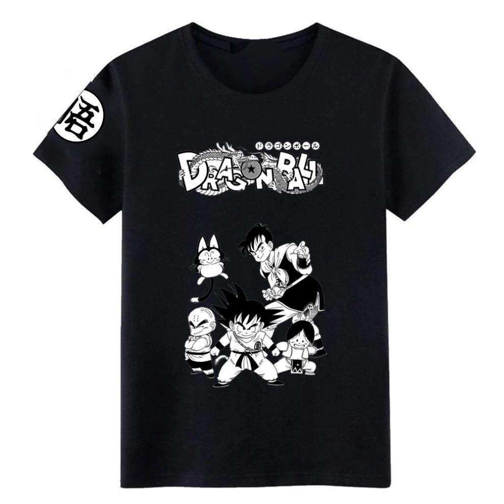 Dragonball Z Косплей Аниме Манга Футболка Футболки Костюмы Черный Полиэстер