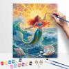 Disney Digital Oil Painting Art Kit Mermaid Ocean Fantasy Handmade Coloring Painting Home Decor