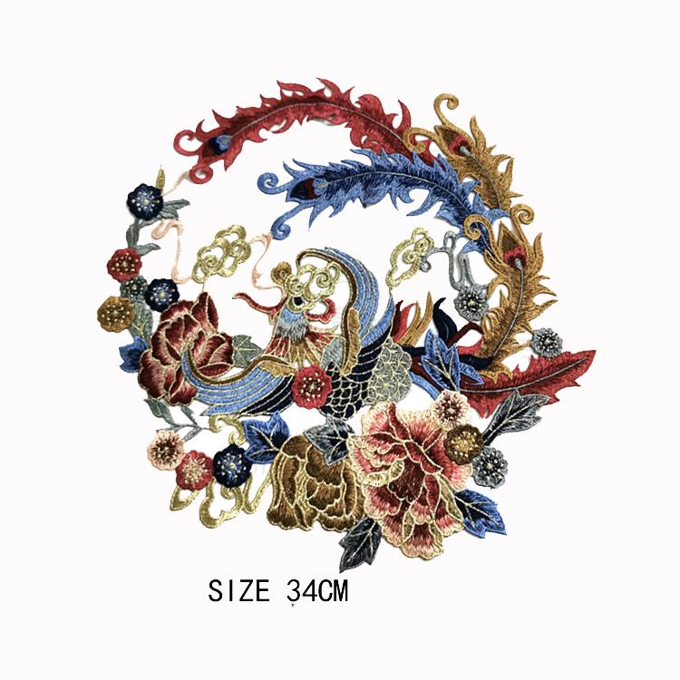 Вышитые нашивки Phoenix для одежды Sew on Embroidery Parches Ropa