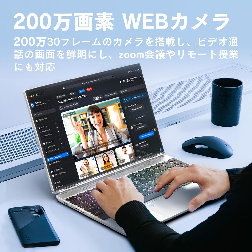 Ноутбук Dobios N95 с сенсорным экраном 14 дюймов, ноутбук 4C4T Office, оснащенный Windows 11, высокоскоростной теплоотвод, тихий планшетный ПК, скорость веб-страниц в миллион пикселей