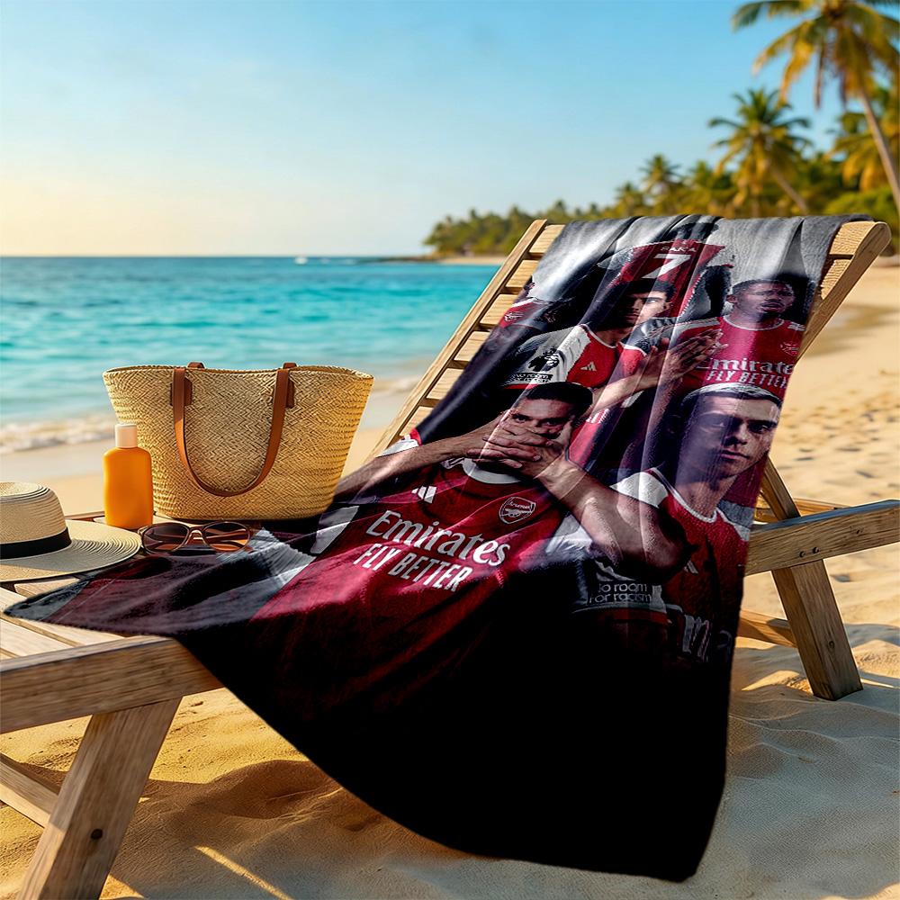 Arsenal Beach Towel Quick-Dry Soft Microfiber Comfortable Lightweight Suitable for Swimming, Gym, Camping, Yoga Vacation