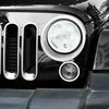 For Jeep Wrangler JK 07-17 2pcs Front Bumper Turn signal light Cover trim Chrome