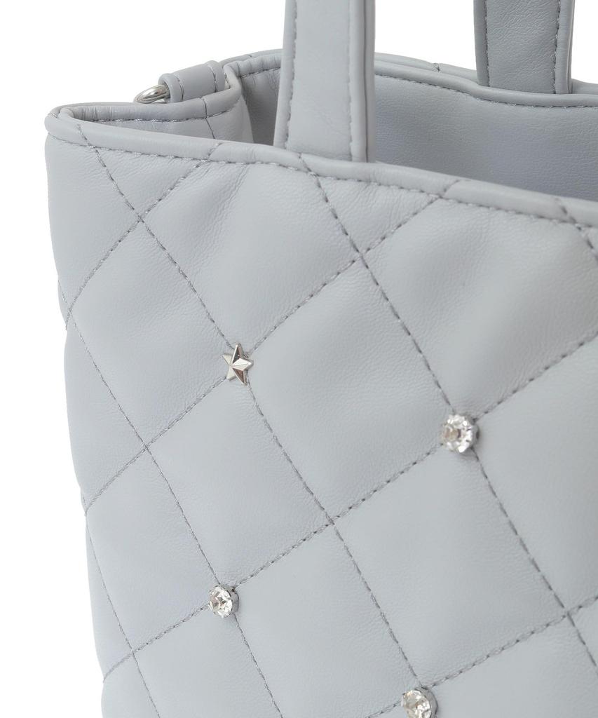 Maison de FLEUR Tote Bag with Star Grayish 08000645200 Women's 2-Way Charm, Blue,