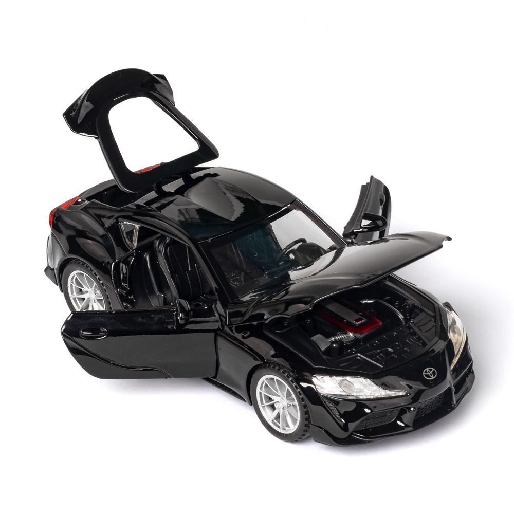 1/32 Toyota GR SUPRA Diecast Alloy Car Model Miniature Metal Toy With Sound Light Pull Back For Kid Children Collection