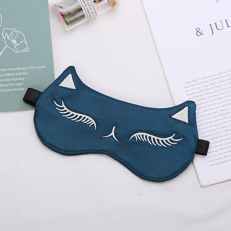 Имитация шелка маска для сна ночная маска для глаз гладкая для женщин мужчин лиса путешествия расслабляющие повязки на глаза ночная дышащая повязка на глаза