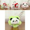 Cute Floral Panda Plush Pendant Ideal For Stylish Bag Charm Or Keyring Accessory