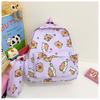 Capybara Trendy Dual Shoulder Backpack Featuring Pencil Holder For School Kids