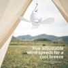 USB Rechargeable Hanging Fan Light LED Light Ceiling Lamp Wireless Ceiling Fan Light  Home Use