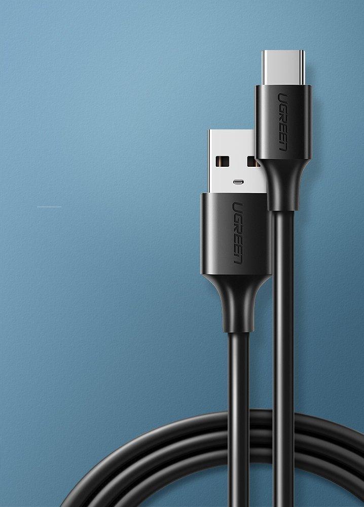 Ugreen 2m USB-A to USB-C Cable - High-Speed 3A Charging, Durable Black Design