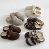 Осень новая обувь-бини из овечьей шерсти на плоской подошве, термо-повседневная обувь, женские педали