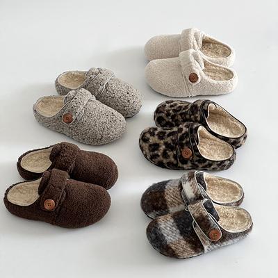 Осень новая обувь-бини из овечьей шерсти на плоской подошве, термо-повседневная обувь, женские педали