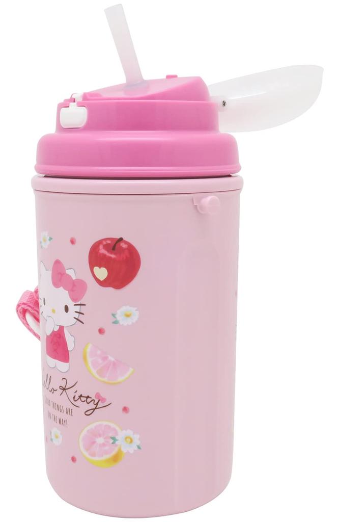OSK Бутылка для воды с трубочкой 450 мл Hello Kitty Fruit (холодный тип) СК-450С