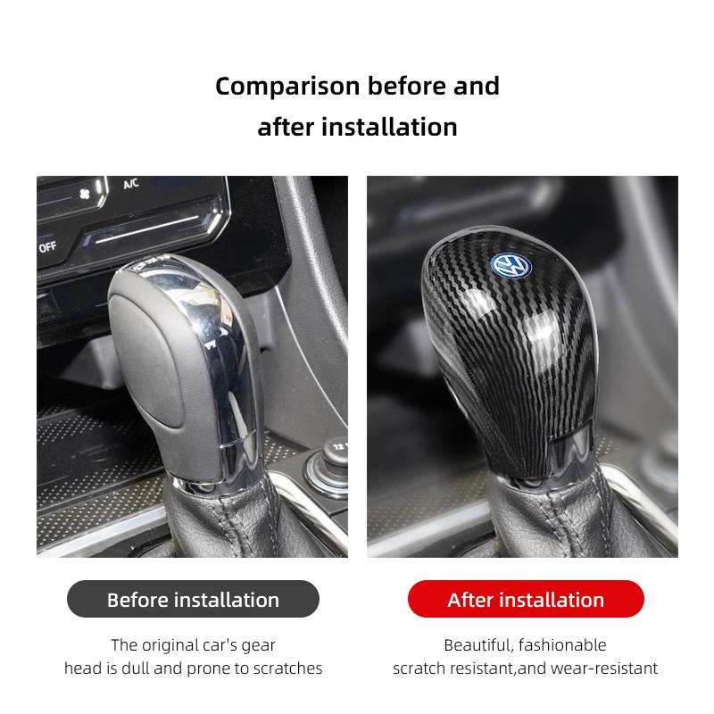 WGLRK1 Volkswagen Car Gear Lever Cover Carbon Fibre Shell For VW GTI Polo Golf Passat Tiguan Arteon Touareg Taigo Caddy Jetta CC Beetle