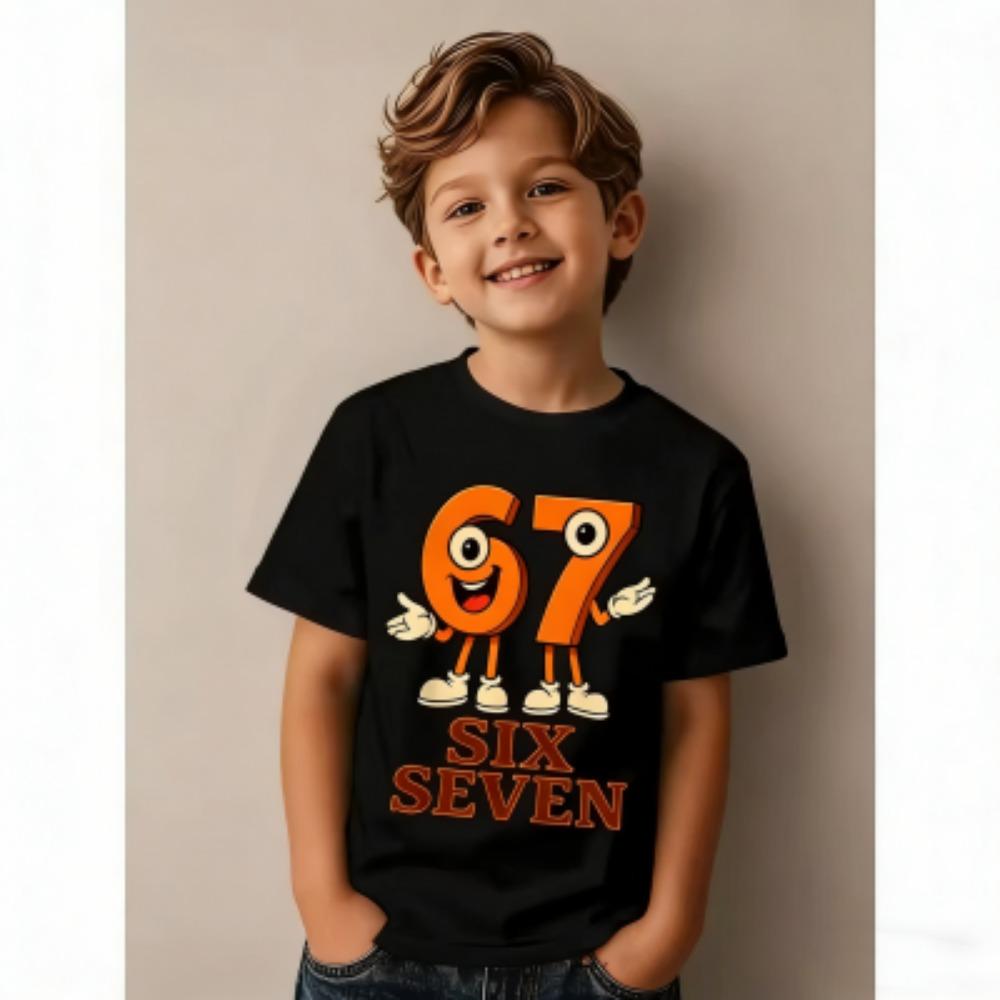 Summer 67 Six Seven Print Men's T-Shirts Fashion Street Short-Sleeve Outdoor Casual Tops for Men's and Women's Tees Top
