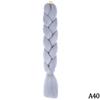 Jumbo Braid 24 дюйма Синтетические плетения волос Ombre Jumbo Наращивание волос для женщин DIY Косы для волос Розовый Фиолетовый Желтый Серый