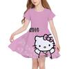 Летняя Новая Детская Одежда Платье Без Рукавов С Принтом Hello Kitty Для Девочек 3-14 Лет Повседневное Дышащее Платье Принцессы 2025