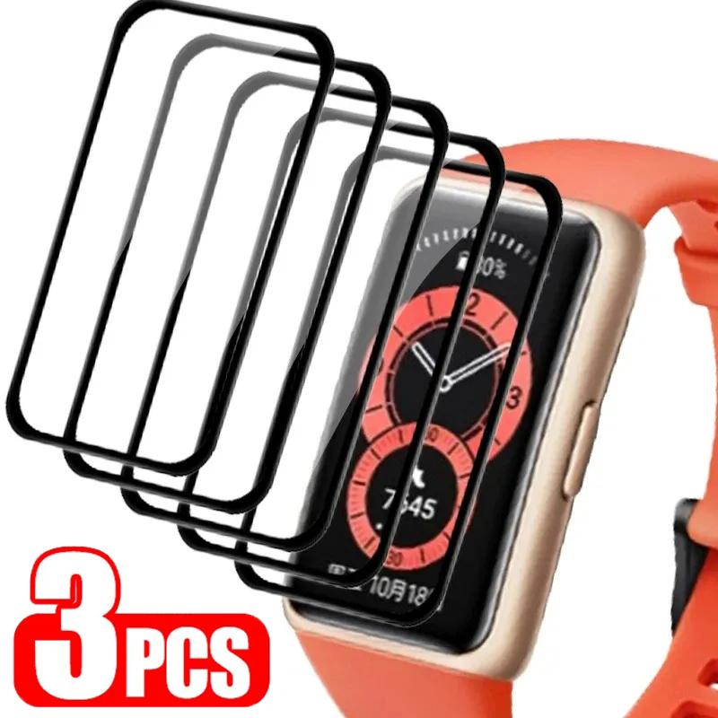 9D Изогнутое Закаленное Стекло Для Huawei Band 8 7 6 Pro Защита Всего Экрана Для honor band 6 Защитная Пленка для Умных Часов (Не стекло)
