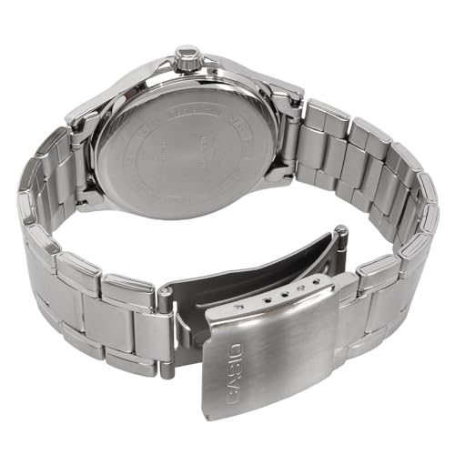 Мужские аналоговые кварцевые часы CASIO MTP-1381D-2AV с металлическим браслетом, серебристо-синие, международная модель