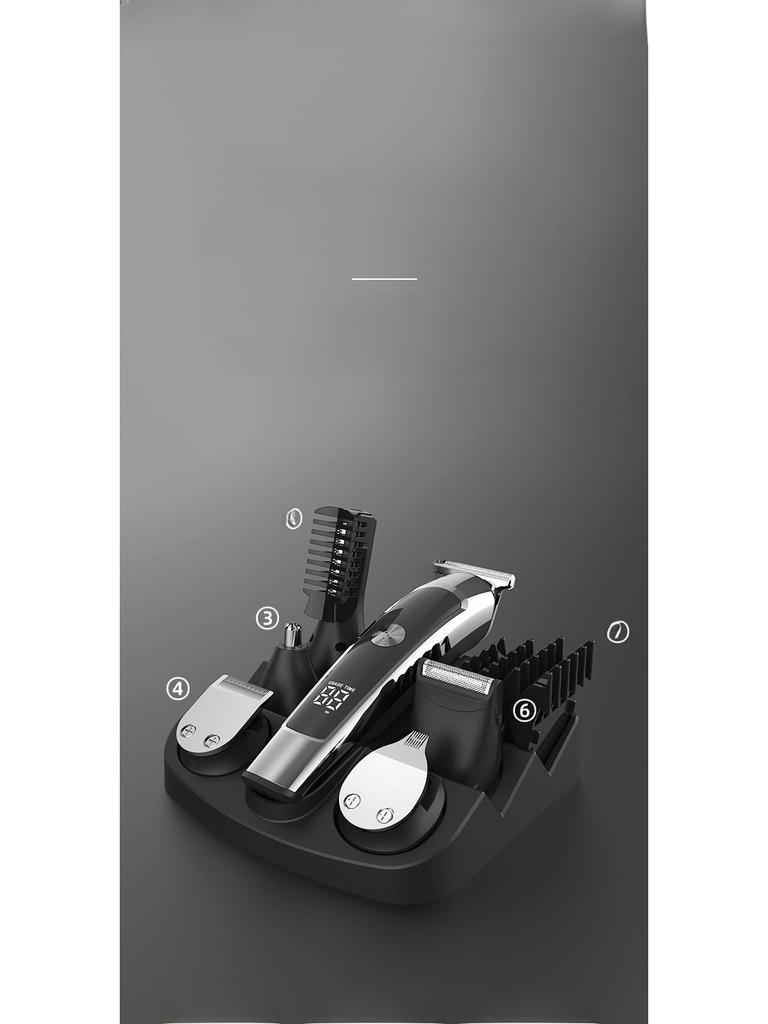 Multifunctional Electric Hair Clipper Set: Water-Washable, 6-in-1 Household Hair Salon Tool for Carving and Styling