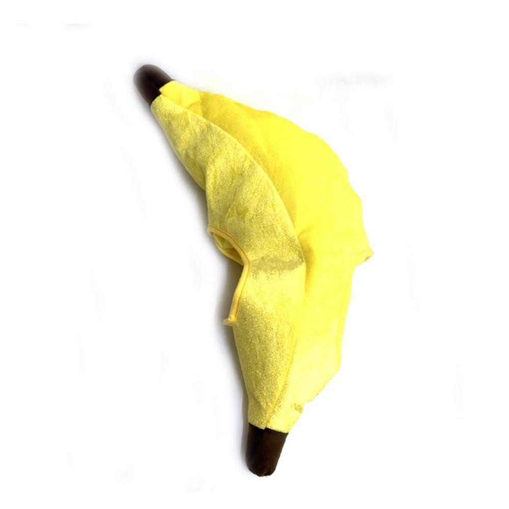 Cute Yellow Banana Cap Creative Banana Head Cover Gift Plush Fruits Hat Carnivals