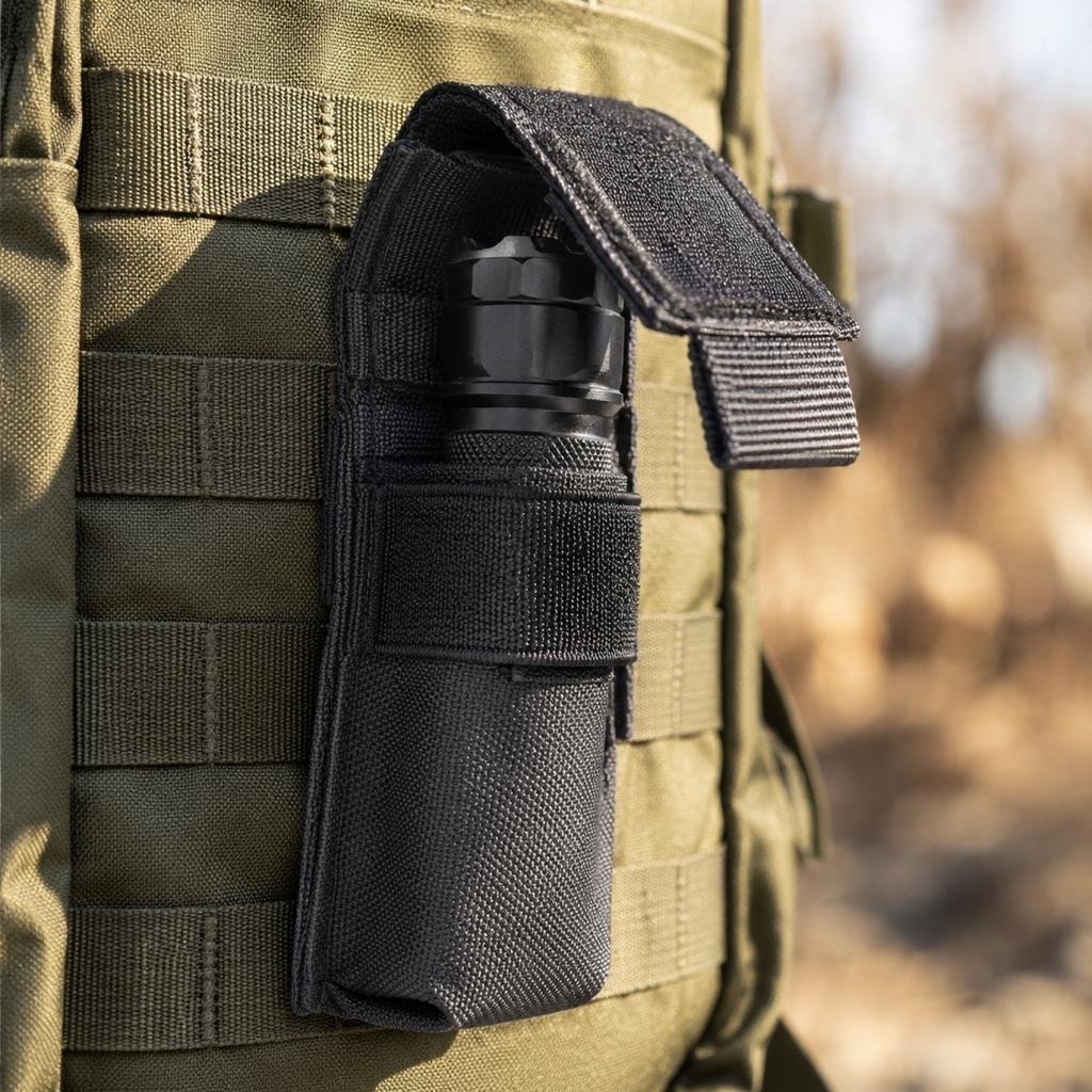 Flashlight Pouch with Attachment - Small Tool Pouch, Waist Pack for Hiking, and Outdoor Carry