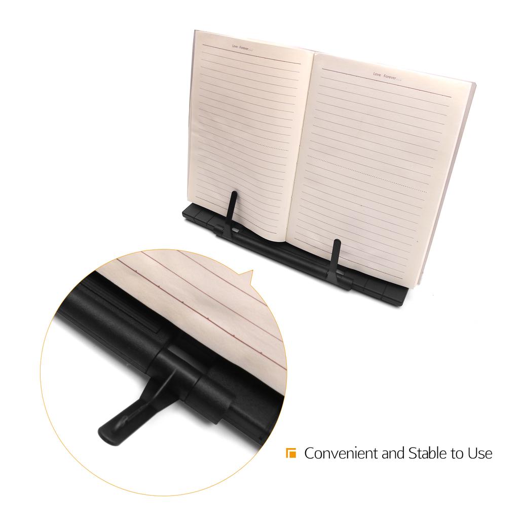 Складная Настольная Пюпитр Портативная Поваренная Книга Планшет Книга Чтение Металлическая Подставка Держатель Кронштейн Черный