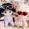 Plush Doll for 1/31/4 BJD For 20cm Dolls Plush Doll Eyeglasses Glasses Clothes Cute Heart Frame