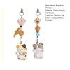 2Pcs Keychain Pendant Animal-themed Design Lightweight Miniature Key Holder Emotional Healing Keychain Multi-Use Bag Phone Charm