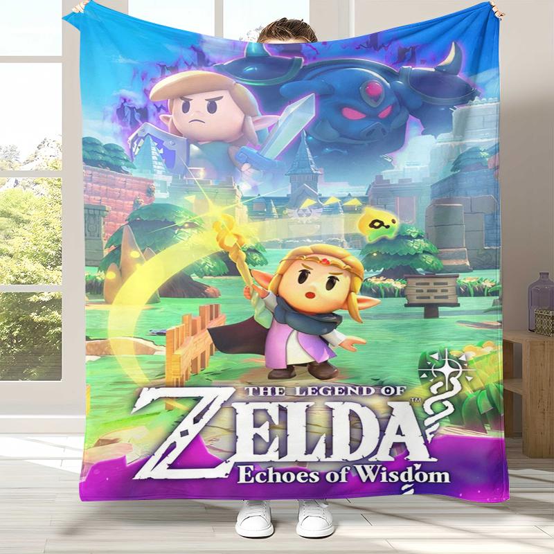 Ретро Z-Zelda Мультяшный Линк Игры Фланелевое Одеяло, Ультра Мягкий Теплый Плюшевый Плед для Дома Спальни Кровати Дивана Походного Пикника Ребенка