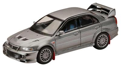 Hobby Japan HJ64 Масштаб Mitsubishi Lancer GSR Evolution 6 CP9A 1999 года с грязезащитой, цвет Mud Titanium Gray, Модель 1/64, С подвижными элементами, Металлик/Пользовательский цвет,