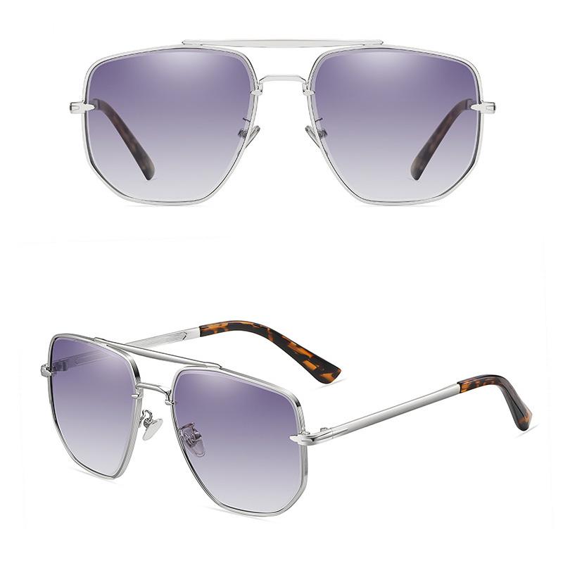 Модные мужские солнцезащитные очки Крутые очки для вождения Очки Летние Металлические Винтажные Авиаторы Панк