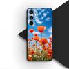 Чехол для телефона для Samsung Galaxy S25 S24 S23 FE Ultra Plus S7 Edge S25+ S23+ A56 5G Funda Корпус Мягкий чехол Цветок мака Цветение Роза