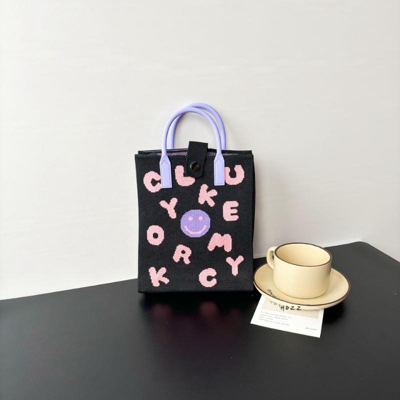 Премиальный стиль, сумка для мобильного телефона большой вместимости, вязаная сумка, нишевая, универсальная, на плечо, мессенджер, мультяшная, модная, дамская сумочка