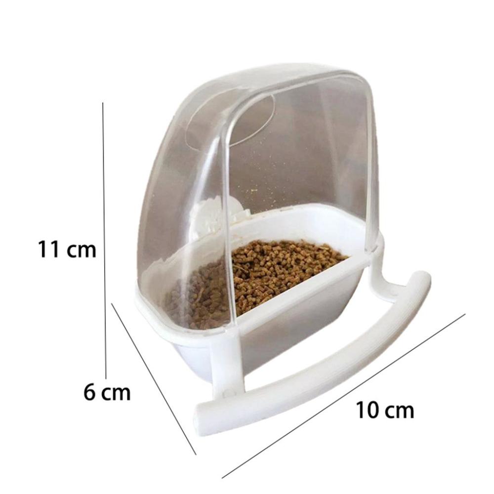 On Cage Bird Cage Decor Clear Bird Food Container Birds Watering Bowl Bird Feeder Parrot Supplies