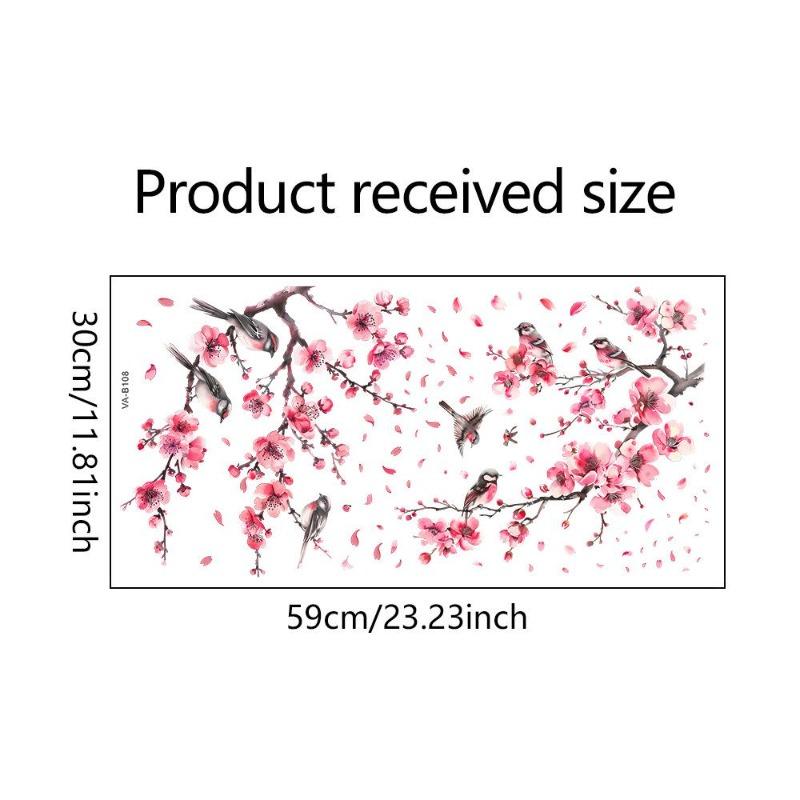 Красочные цветы и бабочки Электростатическая наклейка на стену для окон