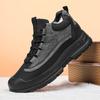 Модные мужские ботинки на шнуровке, британские повседневные кожаные ботинки на платформе, мужские черные мотоциклетные ботинки, зимние удобные, сохраняющие тепло мужские ботинки на щиколотке