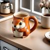 Кофейная чашка в виде белки, 3D-кружка для чая в виде милой лисы, креативная чашка с изображением животных, креативный подарок на день рождения для друзей и детей