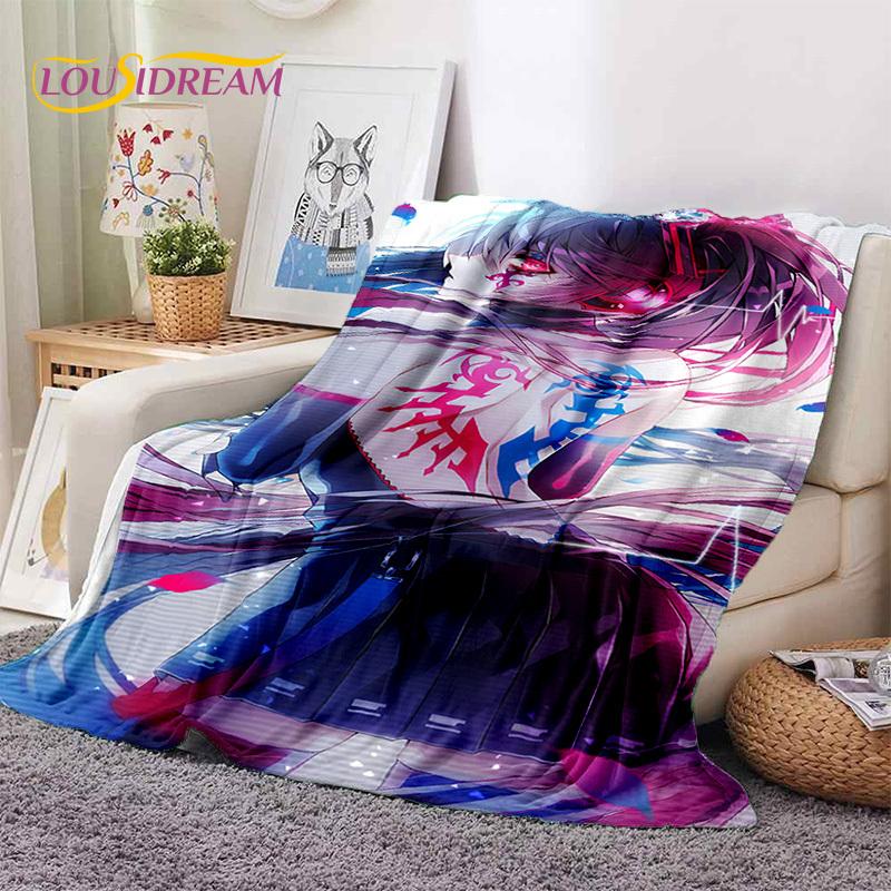 Zero Two Sexy Girl DARLING in The FRANXX Cartoon Flannel Blanket for Bed Bedroom Sofa Picnic,Throw Blanket for Outdoors Leisure