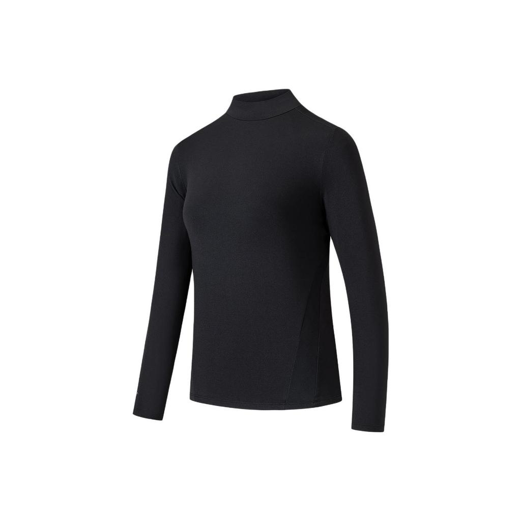 Anta Champion All-Weather Series Solid Color Half-High Neck Soft Versatile Breathable Long Sleeve Knit Top Women Tops 162540402-3